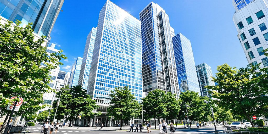 日本のビジネス街の風景