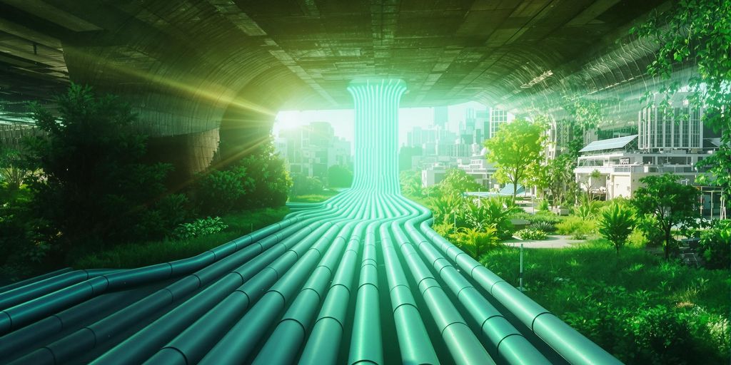 下水道管と未来都市